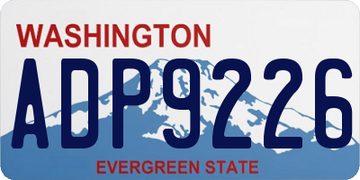 WA license plate ADP9226