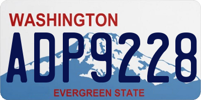 WA license plate ADP9228