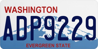 WA license plate ADP9229