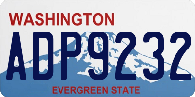 WA license plate ADP9232