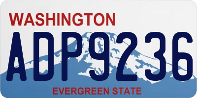 WA license plate ADP9236