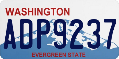 WA license plate ADP9237