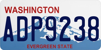WA license plate ADP9238