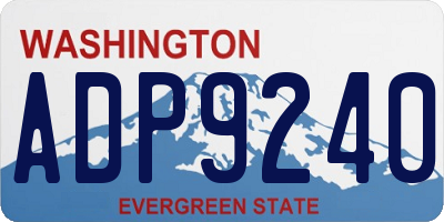 WA license plate ADP9240