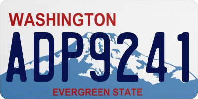 WA license plate ADP9241