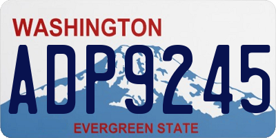 WA license plate ADP9245