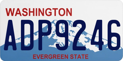 WA license plate ADP9246