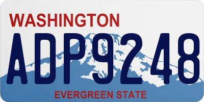 WA license plate ADP9248
