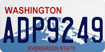 WA license plate ADP9249