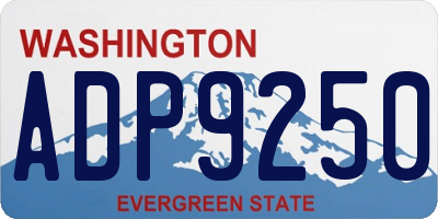 WA license plate ADP9250