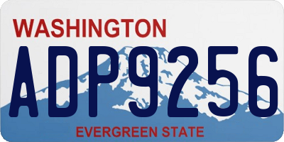 WA license plate ADP9256