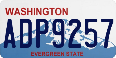 WA license plate ADP9257