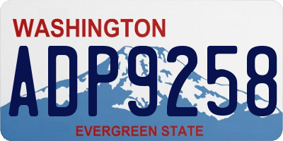 WA license plate ADP9258
