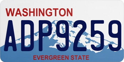 WA license plate ADP9259