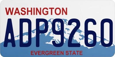 WA license plate ADP9260