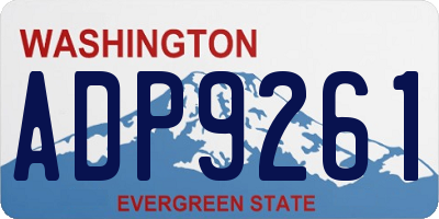 WA license plate ADP9261