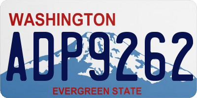WA license plate ADP9262