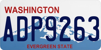 WA license plate ADP9263