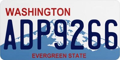 WA license plate ADP9266