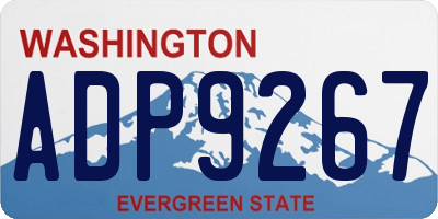 WA license plate ADP9267