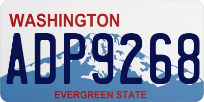 WA license plate ADP9268