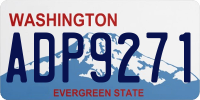 WA license plate ADP9271
