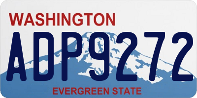WA license plate ADP9272
