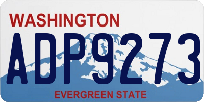 WA license plate ADP9273