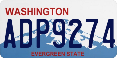 WA license plate ADP9274