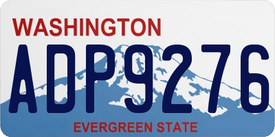 WA license plate ADP9276