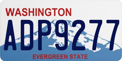 WA license plate ADP9277