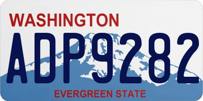 WA license plate ADP9282