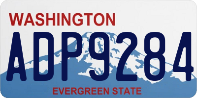WA license plate ADP9284