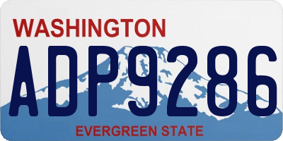WA license plate ADP9286