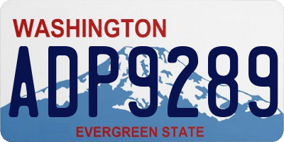 WA license plate ADP9289