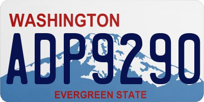 WA license plate ADP9290