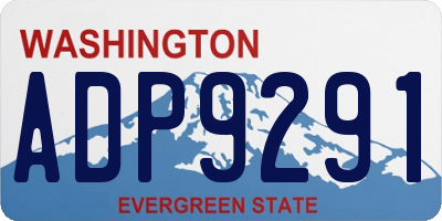 WA license plate ADP9291