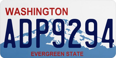 WA license plate ADP9294