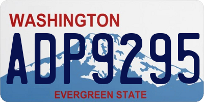 WA license plate ADP9295