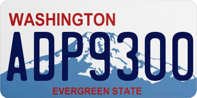 WA license plate ADP9300