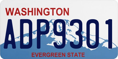 WA license plate ADP9301
