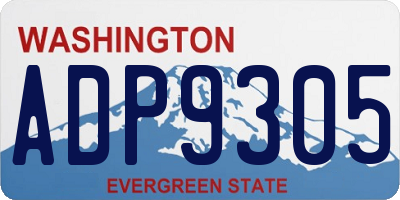 WA license plate ADP9305