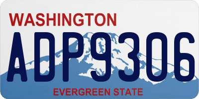 WA license plate ADP9306