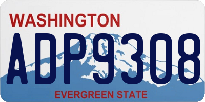 WA license plate ADP9308