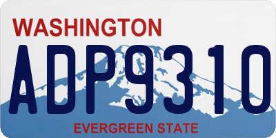WA license plate ADP9310