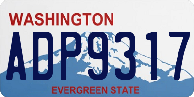 WA license plate ADP9317