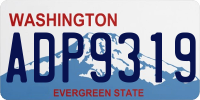 WA license plate ADP9319