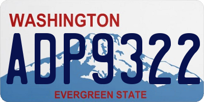 WA license plate ADP9322