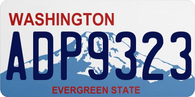 WA license plate ADP9323
