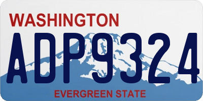 WA license plate ADP9324